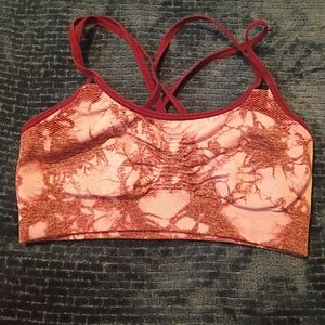 Champion Maroon Tie-Dye Sports Bra